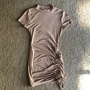 Nude Ruched-Side Knit Dress (Shop Starlow Brand)